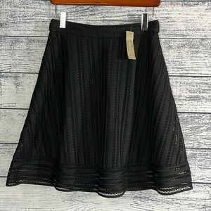 NWT-J.CREW-Black Eyelet Skirt